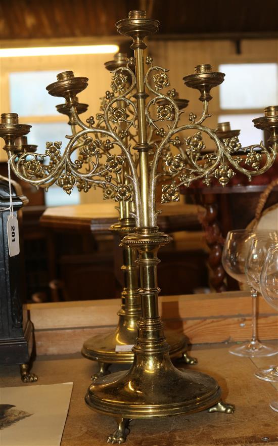 Arts & Crafts pair of candelabra